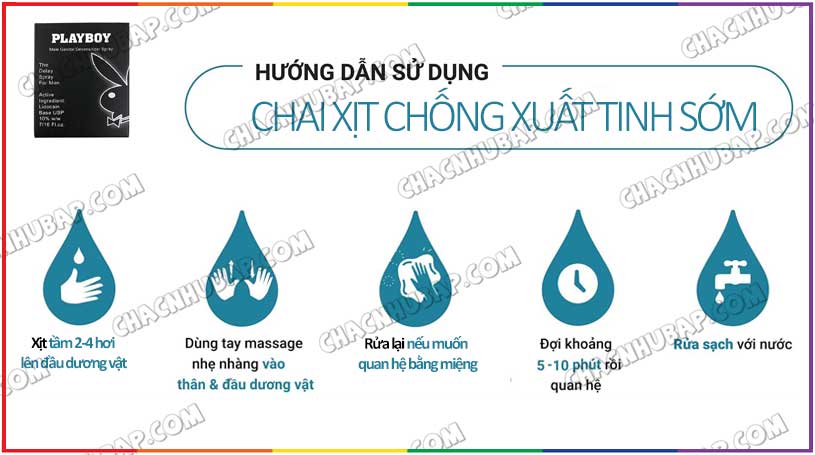 Hướng dẫn sử dụng chai xịt Playboy
