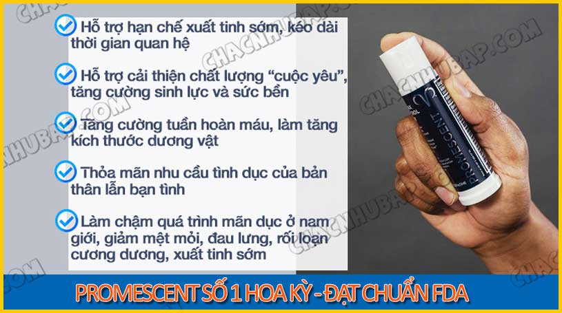 Chai xịt kéo dài thời gian quan hệ cao cấp Promescent số 1 tại Hoa Kỳ