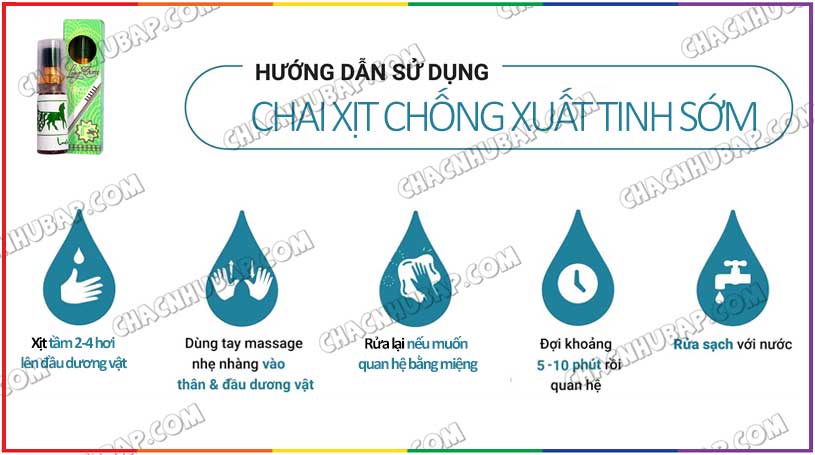 Cách sử dụng chai xịt kéo dài thời gian quan hệ Longtime Lạnh