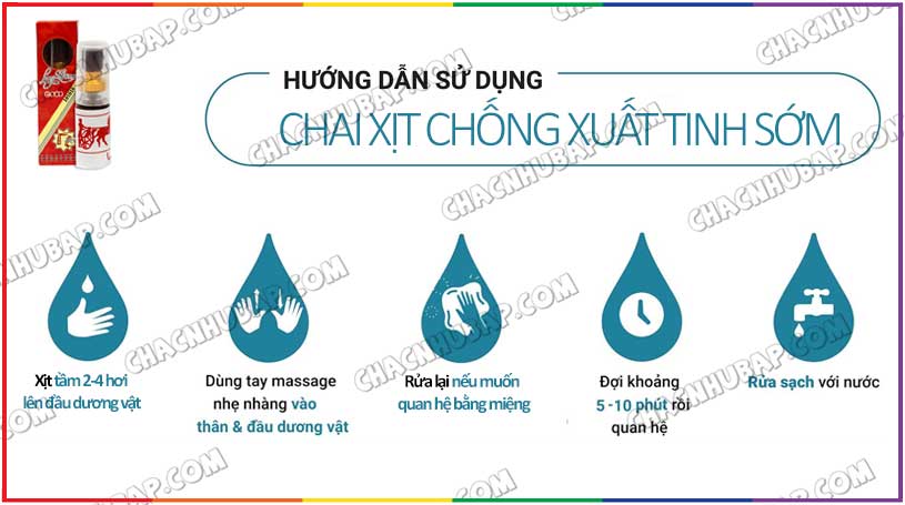 Hướng dẫn sử dụng chai xịt Longtime Nóng