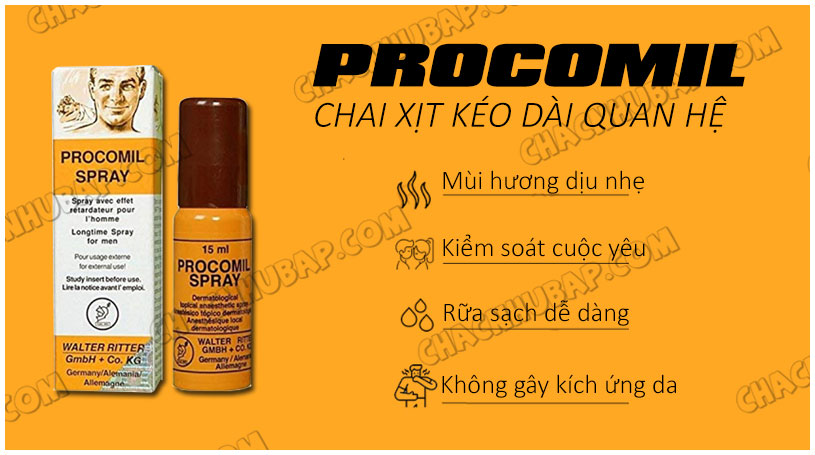 Chai xịt kéo dài thời gian quan hệ Procomil Spray