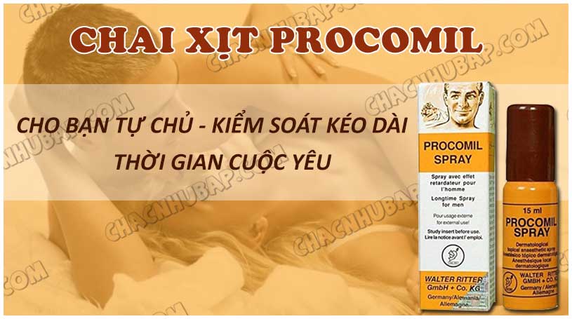 Chai xịt Procomil Spray tự tin kiểm soát cuộc yêu